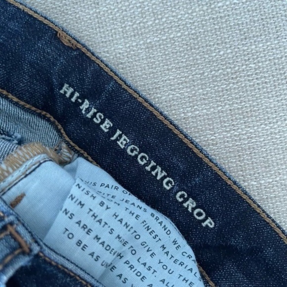 American Eagle Outfitters Jeans Womens US 4 Dark Wash Skinny Distressed Ripped - Picture 7 of 10